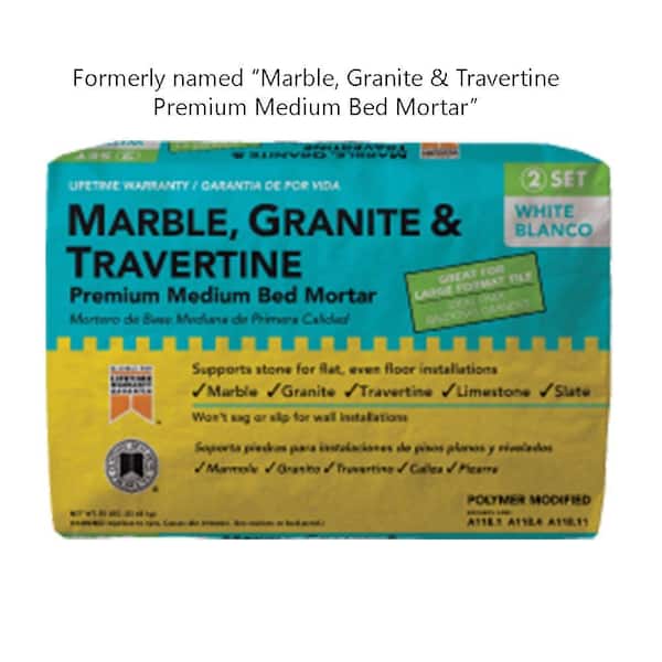 Custom Building Products Natural Stone and Large Tile 50 lbs. White Premium Mortar Custom Building Products Natural Stone and Large Tile 50 lbs. White Premium Mortar