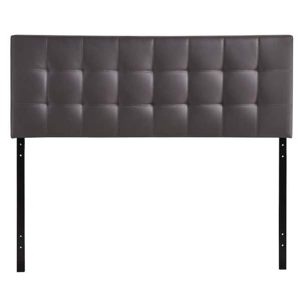 MODWAY Lily Brown Queen Upholstered Vinyl Headboard
