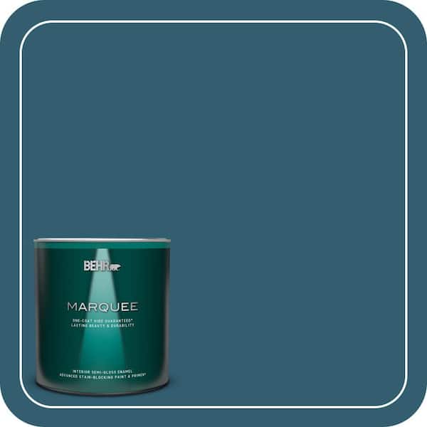 BEHR MARQUEE 1 qt. #ECC-13-3 Flowing River Semi-Gloss Enamel Interior Paint & Primer