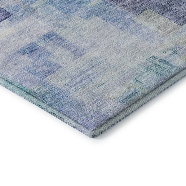 Mayfield Premium Machine Washable Abstract AMF1067 Blue 5 ft. x 7 ft. 6 in. Area Rug
