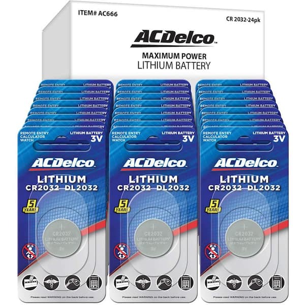  Powermax ACDelco CR2032 - Batería de litio de 3 V, pilas de  botón para reloj y electrónica, color plateado, 10 unidades : Salud y Hogar