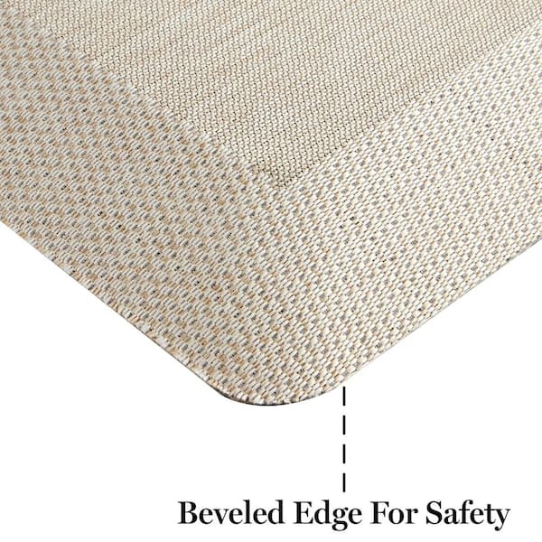 Comfort Air Mira Beige 19.6 in. x 32 in. Rectangle Kitchen Mat