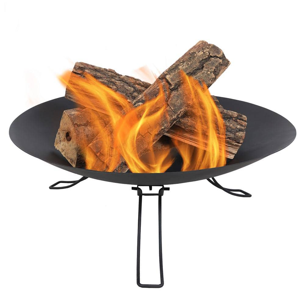 Sunnydaze Modern Cast Iron Fire Pit Bowl with Stand - 23 Diameter