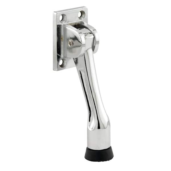 Door Holder 4 in. Zinc Diecast Chrome-Plated Finish Drop Down Heavy Duty