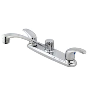 Legacy 2-Handle Deck Mount Centerset Kitchen Faucets in Polished Chrome