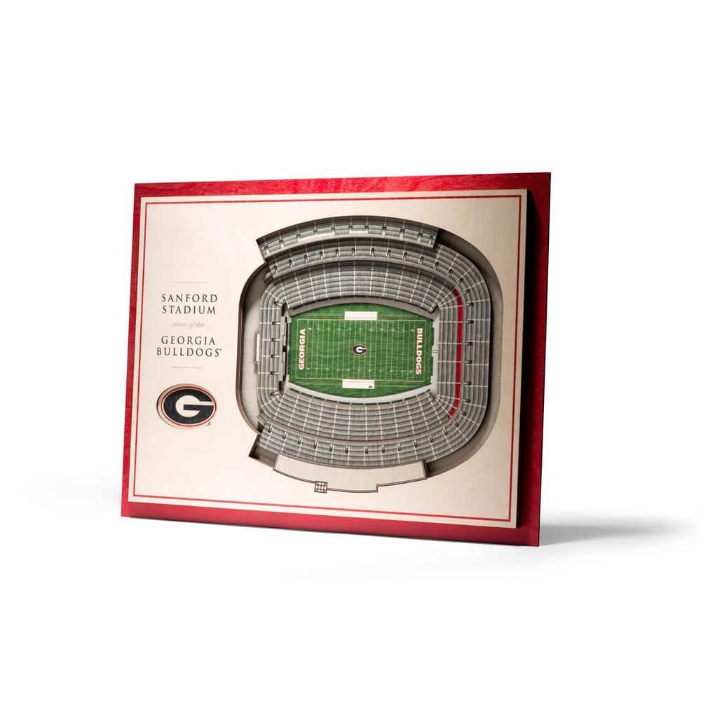 Georgia Bulldogs 17   x 13   5-Layer StadiumViews 3D Wall Art