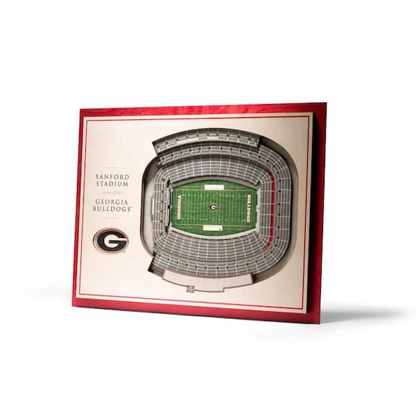 NCAA Georgia Bulldogs 5-Layer Stadiumviews 3D Wooden Wall Art