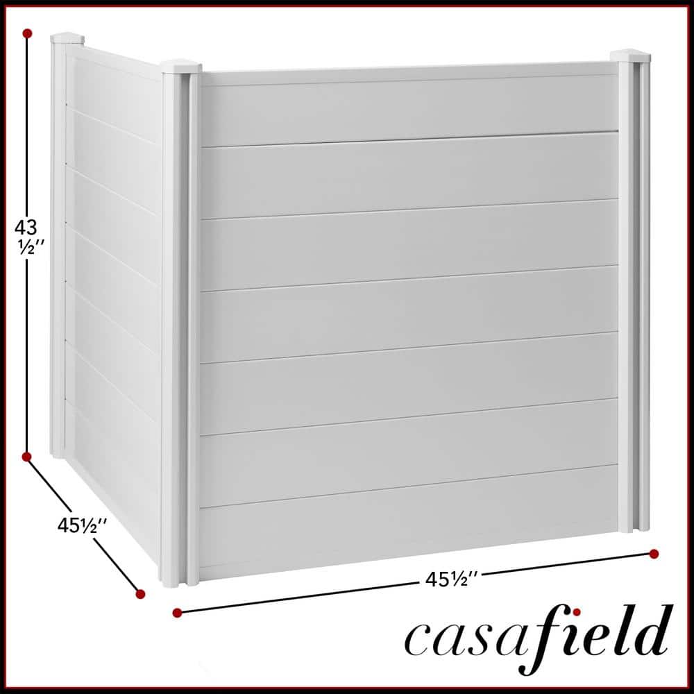 Casafield 42" x 42" White Vinyl Privacy Fence Panel Set
