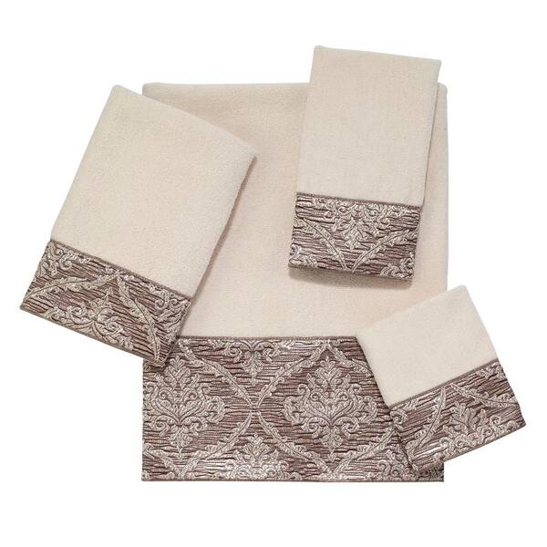Avanti Linens "Damask 4-Piece Bath Towel Set in Ivory "