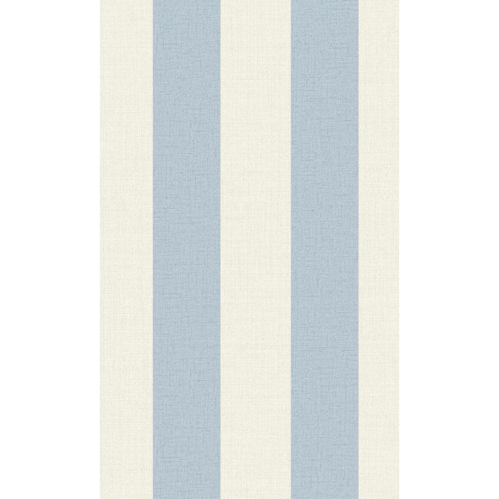 Walls Republic Blue Simple Stripe 57 sq. ft. NonWoven Textured Non