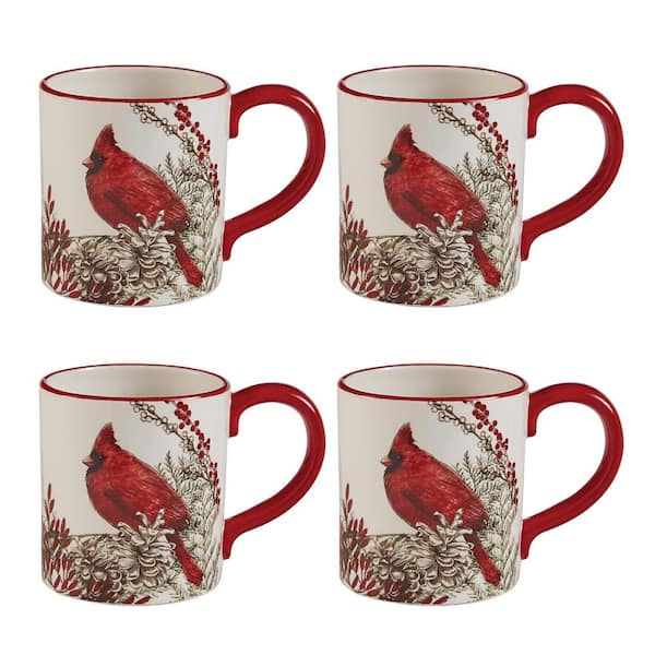 Park Designs Cardinals 16 oz. Red Ceramic Mug - (Set of 4) 9994-660 - The  Home Depot