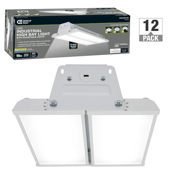 15 in. 19000 Lumens 138W Adjustable Beam Multiple CCT and Lumens Integrated LED High Bay Light 120-277V (12-Pack)