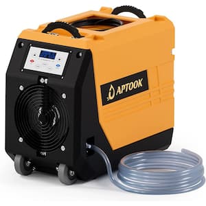 180 pt. 6000 sq. ft. Commercial Dehumidifiers in Yellow for Basement, Garage, Warehouse, with Drain Hose and Pump