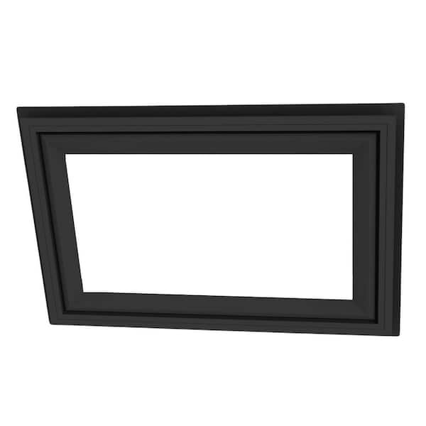 30 in. x 24 in. Elite Euro Black Exterior White Interior Double-Pane Vinyl Tilt/Turn Window with Screen, LH Inward Swing