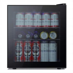 21.06 in. 17-Bottle or 70-Can Single Zone Freestanding Beverage and Wine Cooler in Black