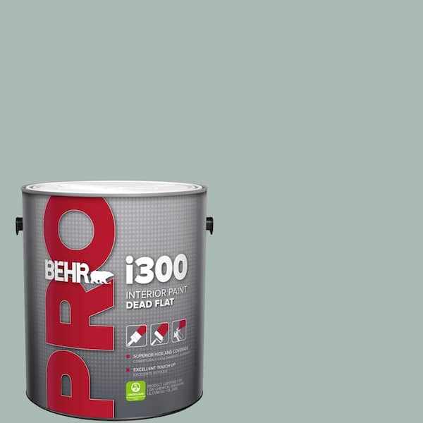 BEHR PRO 1 gal. #BXC-85 Quiet Teal Dead Flat Interior Paint