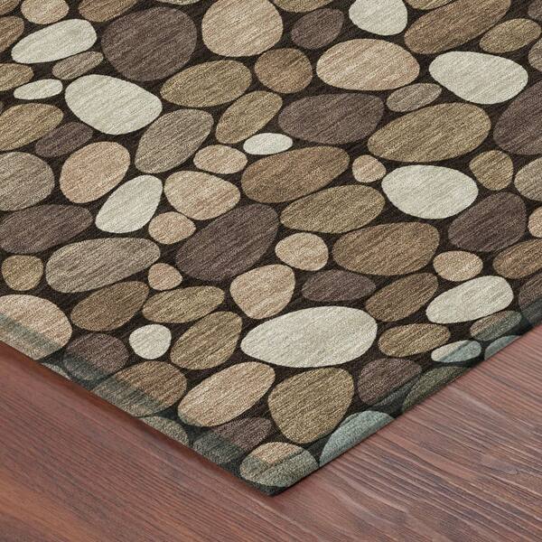 Chantille Machine Washable Indoor/Outdoor Abstract ACN2817 Brown 10 ft. x 14 ft. Area Rug