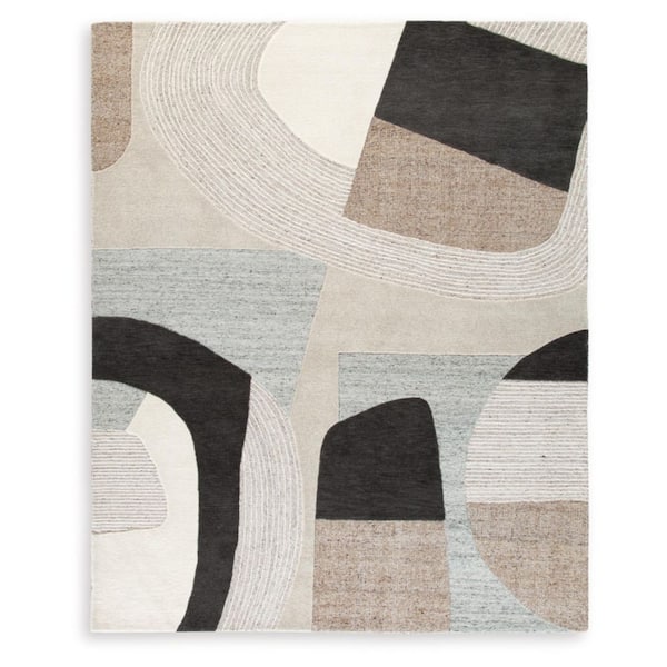 Edrickhill 8 ft. x 10 ft. Beige/Black Abstract Area Rug