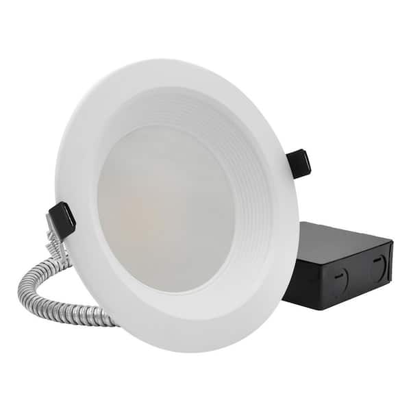 6 In. Integrated LED Commercial Recessed Light, 5CCT, Dimmable, 12W-20W, Up to 1900LM, IC Rated 120-277V ETL Baffle Trim