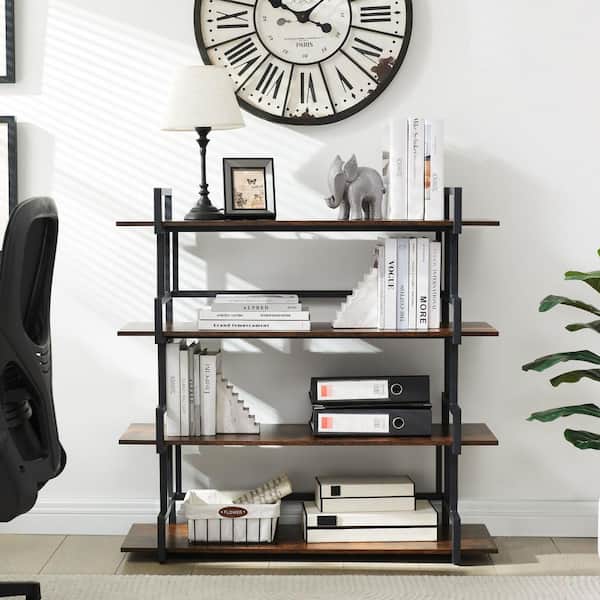 Angel Sar 39.2 in. Tall Wood 4-Shelf Freestanding Corner