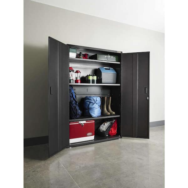 Gladiator Ready-to-Assemble Extra Large GearBox Steel Freestanding or  Wall-mounted Garage Cabinet in Gray (48-in W x 72-in H x 18-in D) in the  Garage Cabinets department at