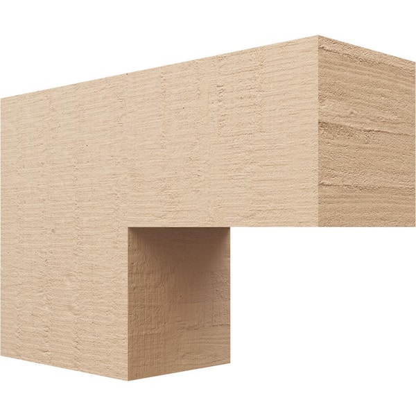 Ekena Millwork 12 in. x 24 in. x 36 in. Classic Chapel Hill Rough Cedar Woodgrain TimberThane Corbel, Primed Tan