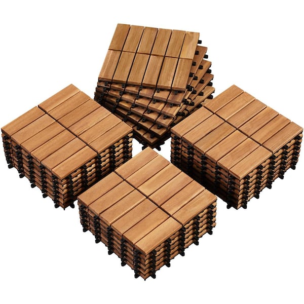 Yaheetech Patio 12 in. Interlocking Deck Tiles (27-Pack)