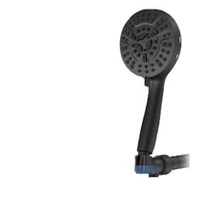 Handheld High-Pressure Shower Head 10-Spray Wall Mount Handheld Shower Head 1.8 GPM in ‎Matte Black
