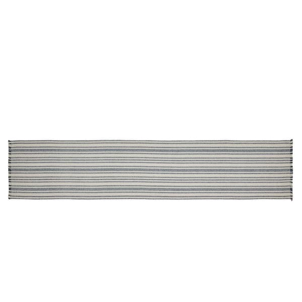 Finders Keepers 12 in. W x 60 in. L White Gray Chevron Cotton Table Runner