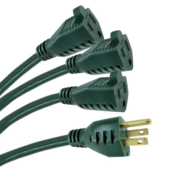 40 ft. 16/3 Multi-Directional Outdoor Extension Cord, Green