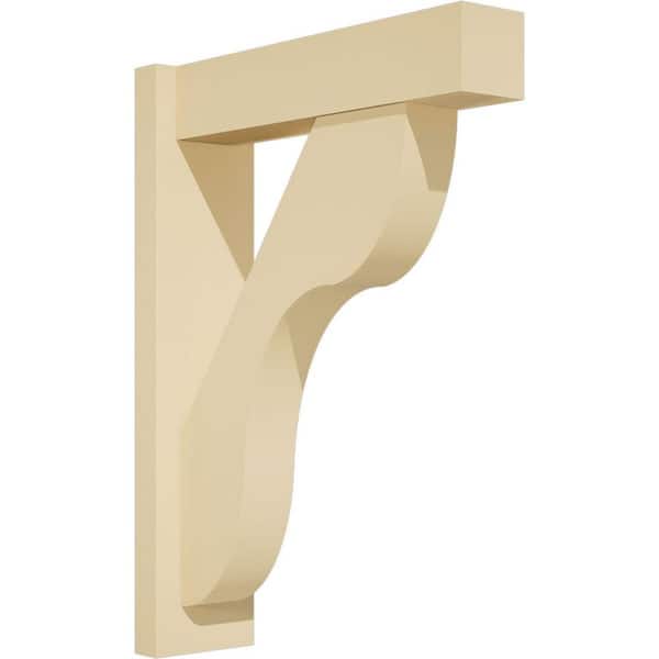 Ekena Millwork Carmel 5 in. W x 24 in. H x 18 in. D Signature Urethane Polyurethane Outlooker with Block Ends