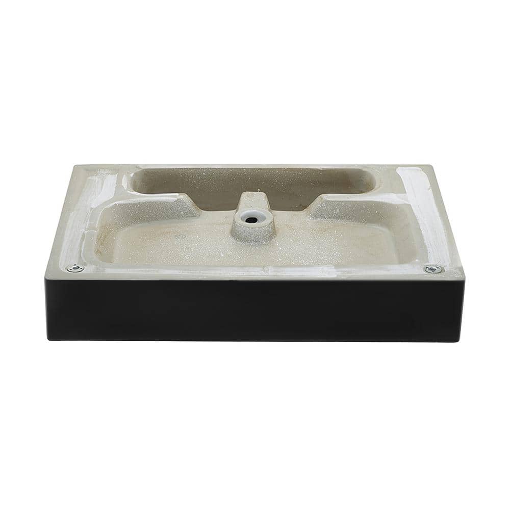 Claire 24" Matte Black Ceramic Wall-Mount Bathroom Sink