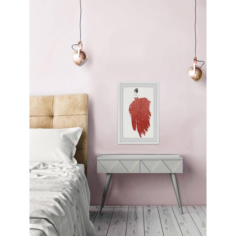 24 in. H x 16 in. W "Red Glamour" by Marmont Hill Framed Wall Art  AFS51001WFPFL24 The Home Depot