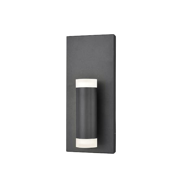 KUZCO Brazen 5-in 1 Light 11-Watt Black Integrated LED Wall Sconce