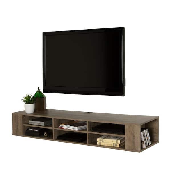South Shore City Life Weathered Oak Media Storage