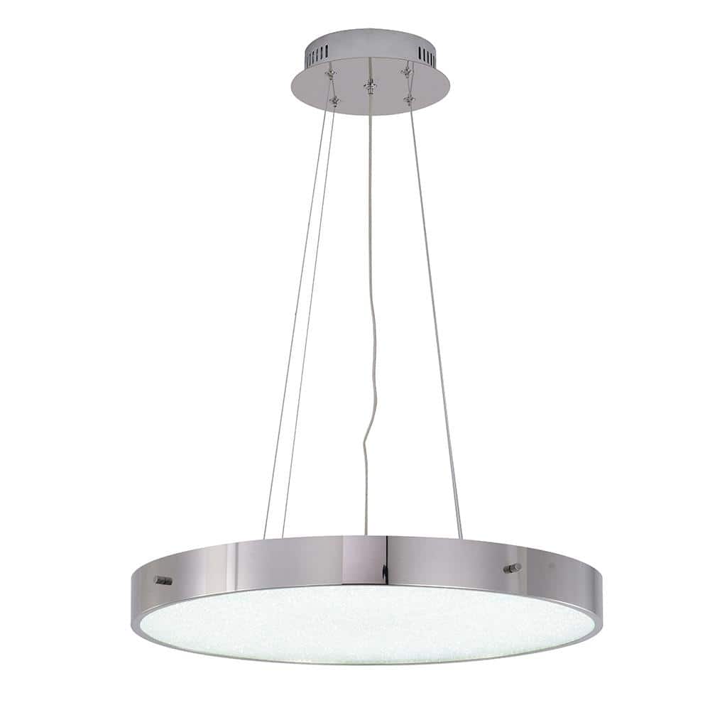 Elegant Chrome Beaded LED Chandelier with Adjustable Temperature