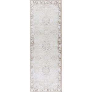 Our PNW Home Rainier Light Gray Traditional 3 ft. x 8 ft. Indoor Machine-Washable  Area Rug