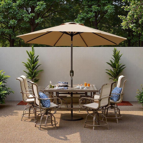 7 to 8 foot patio umbrella with tilt PatioKingdom 9FT Outdoor Umbrella, Autotilt Youll have it made in the shade with our solid aqua 7.5 Aquifer Crank & Tilt Round