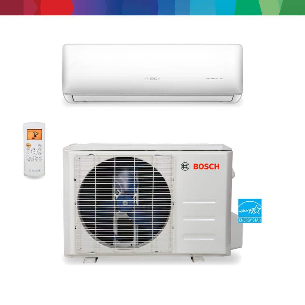Bosch Pro Pack 9,000 BTU 0.75-Ton Ductless Mini Split Air Conditioner with Heat Pump No Line Set 230V, White -  8733955239