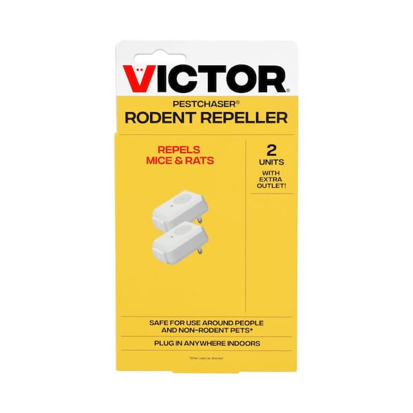 Victor PestChaser Rodent Repeller with Nightlight and Extra Outlet (2-Pack)