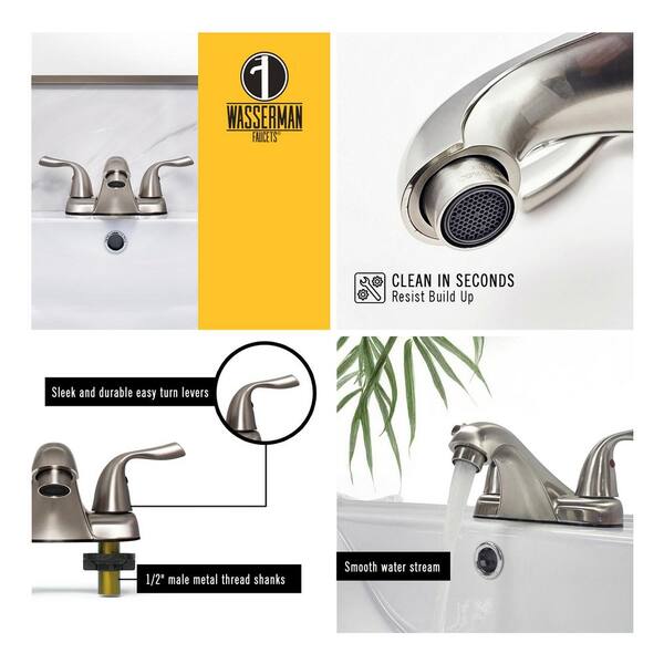 WASSERMAN FAUCETS Dual Wing Handle Classic Low-Rise Spout 4