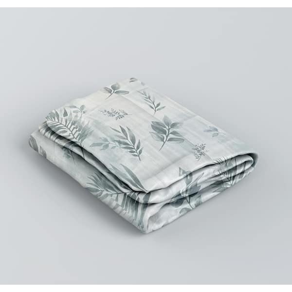Rothbury Leaf Pattern Fabric Shower Curtain 70 in. x 14 in.