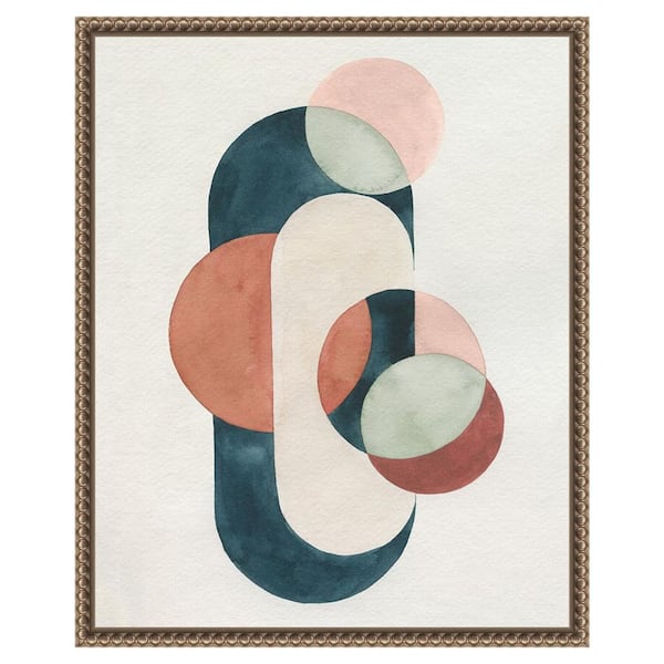 Amanti Art Loops and Bounds II by Grace Popp 16 in. W x 20 in. H. Canvas Wall Art Print Framed in Bronze