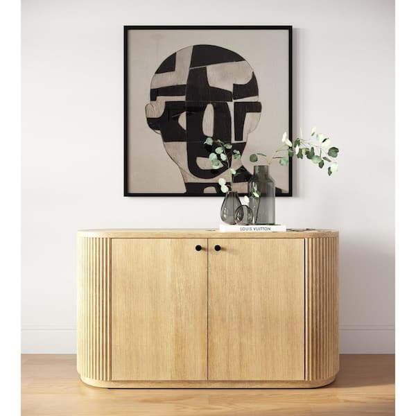 Jacobson Modern Natural Acacia Wood 55.1 in. Buffet