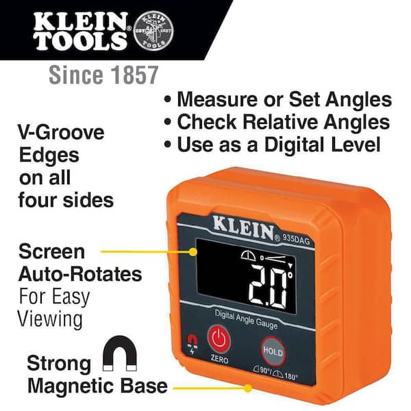 Klein Tools Digital Angle Gauge and Digital Leveler 935DAG - The