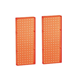 20.625 in H x 8 in W Pegboard Orange Styrene One Sided Panel (2-Pieces per Box)