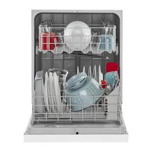 24 in. White Built-In Dishwasher 120-Volt
