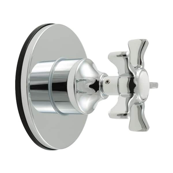 Hamilton 1/2 in. Single-Handle 1-Hole Wall Mount 3-Way Diverter Valve with Trim Kit in Polished Chrome