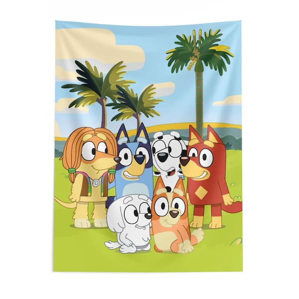 Bluey Puppy Buddies Tapestry Wall Hanging 40x57 inches