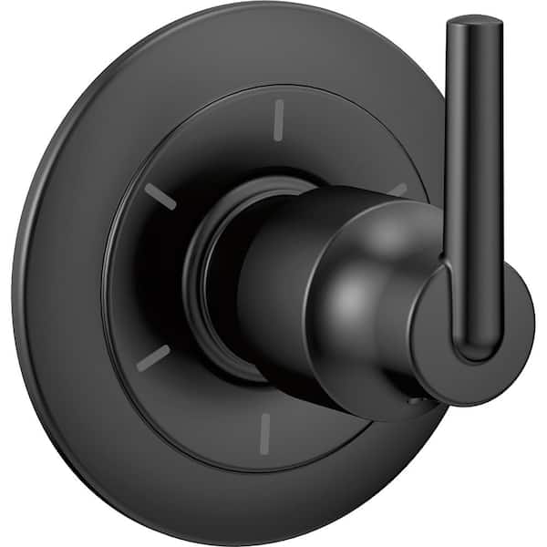 Delta Trinsic 1-Handle Wall Mount Diverter Trim Kit in Matte Black (Valve Not Included)